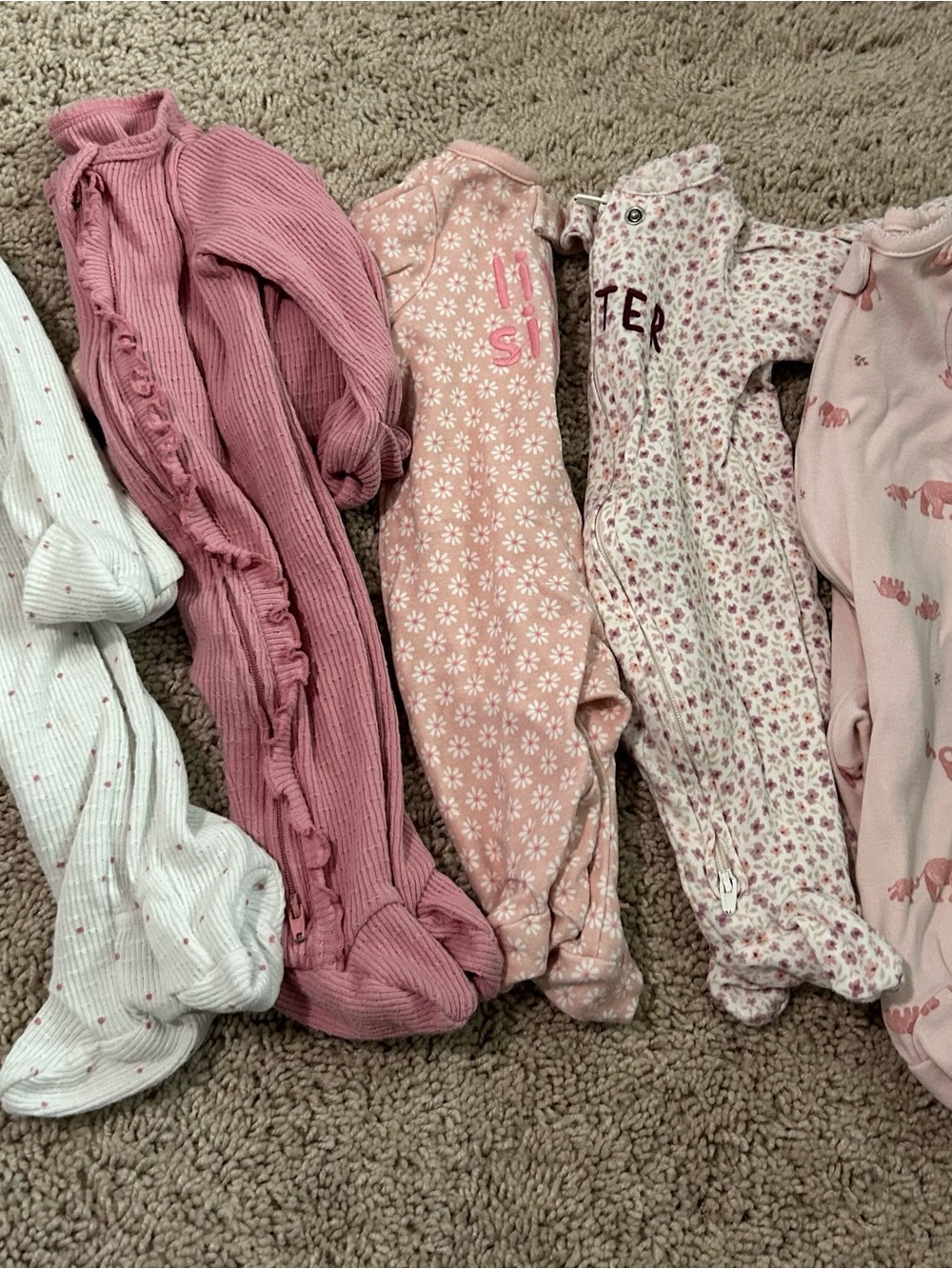 5 pc Baby Girl Pajama Bundle